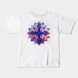 Life Force Mandala | Inspirational Words Kids T-Shirt